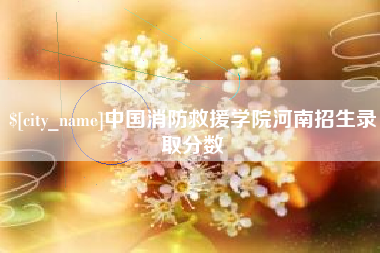 昌邑中国消防救援学院河南招生录取分数
