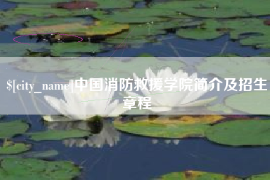 昌邑中国消防救援学院简介及招生章程