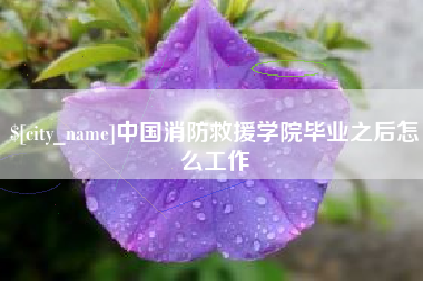 昌邑中国消防救援学院毕业之后怎么工作