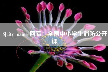 昌邑回看：全国中小学生消防公开课