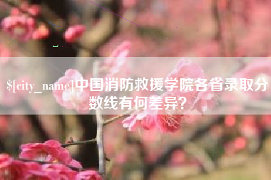 昌邑中国消防救援学院各省录取分数线有何差异？