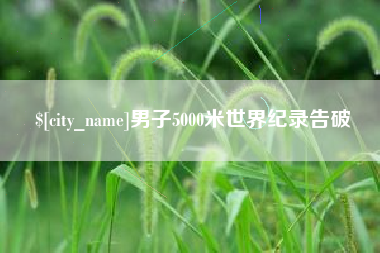 昌邑男子5000米世界纪录告破
