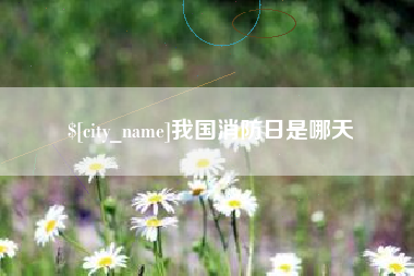 昌邑我国消防日是哪天