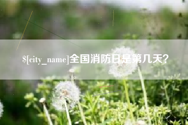 昌邑全国消防日是第几天？