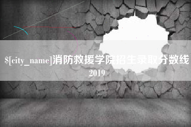 昌邑消防救援学院招生录取分数线2019