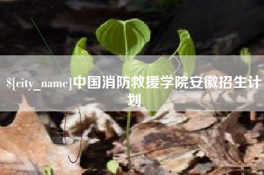昌邑中国消防救援学院安徽招生计划