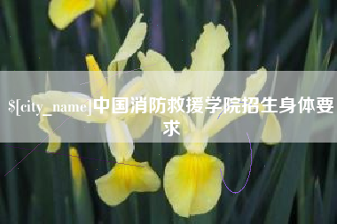 昌邑中国消防救援学院招生身体要求