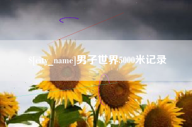 昌邑男子世界5000米记录