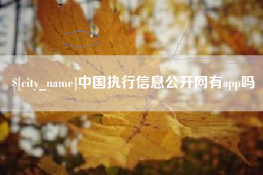 昌邑中国执行信息公开网有app吗