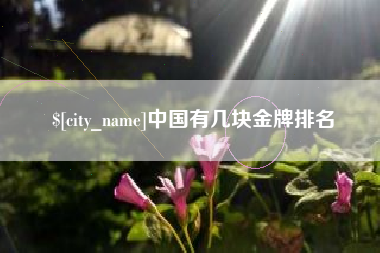 昌邑中国有几块金牌排名