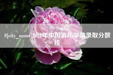 昌邑2021年中国消防学院录取分数线