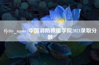 昌邑中国消防救援学院2021录取分数