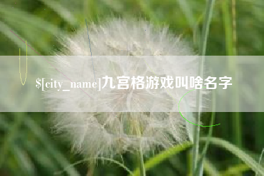 昌邑九宫格游戏叫啥名字