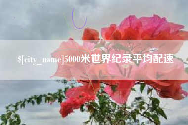 昌邑5000米世界纪录平均配速