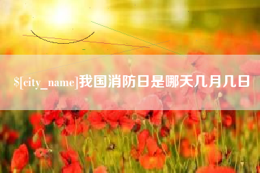 昌邑我国消防日是哪天几月几日