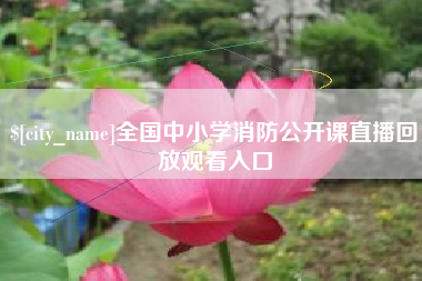 昌邑全国中小学消防公开课直播回放观看入口