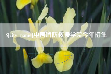 昌邑中国消防救援学院今年招生