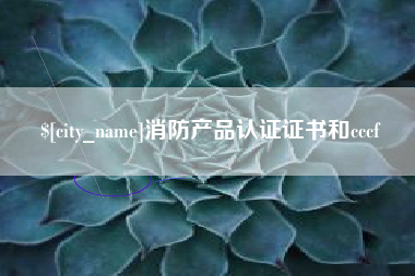 昌邑消防产品认证证书和cccf