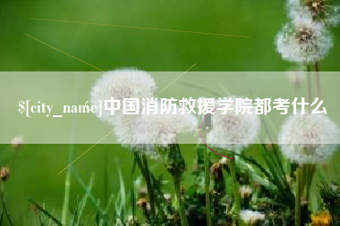 昌邑中国消防救援学院都考什么