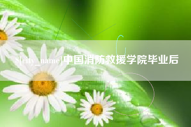 昌邑中国消防救援学院毕业后