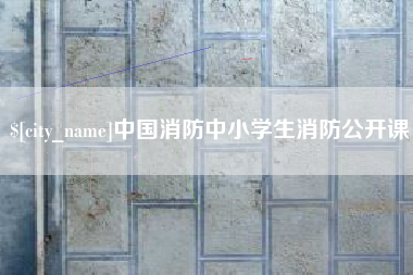 昌邑中国消防中小学生消防公开课