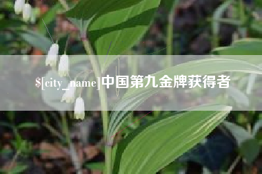 昌邑中国第九金牌获得者
