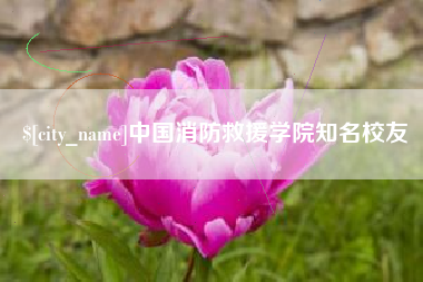 昌邑中国消防救援学院知名校友