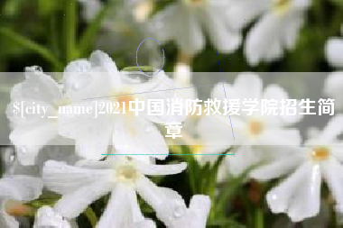 昌邑2021中国消防救援学院招生简章
