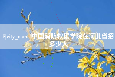 昌邑中国消防救援学院在河北省招多少人