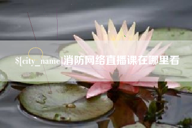 昌邑消防网络直播课在哪里看