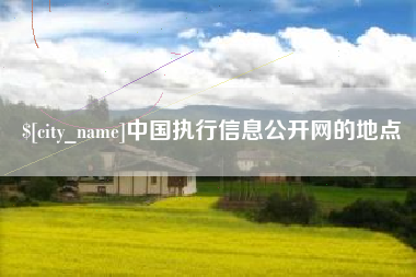 昌邑中国执行信息公开网的地点