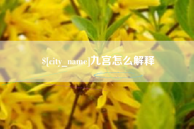昌邑九宫怎么解释