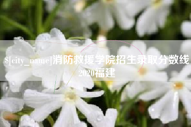 昌邑消防救援学院招生录取分数线2020福建