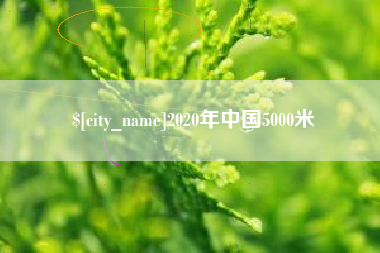 昌邑2020年中国5000米