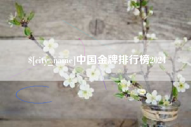 昌邑中国金牌排行榜2024