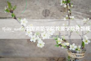 昌邑中国消防学院救援学院分数线